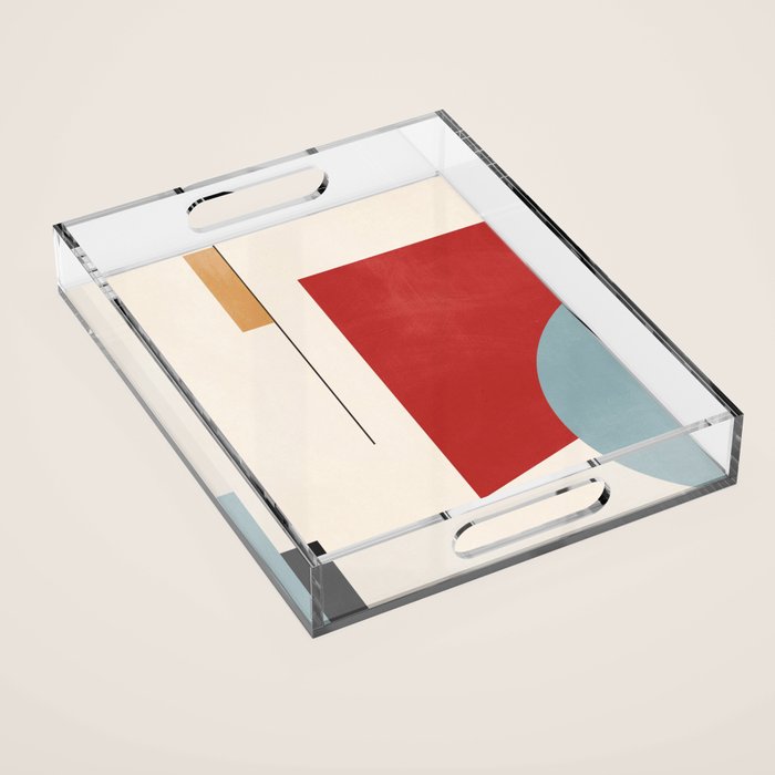 Minimal Geometric Abstraction 28 Acrylic Tray Gallery Image 1