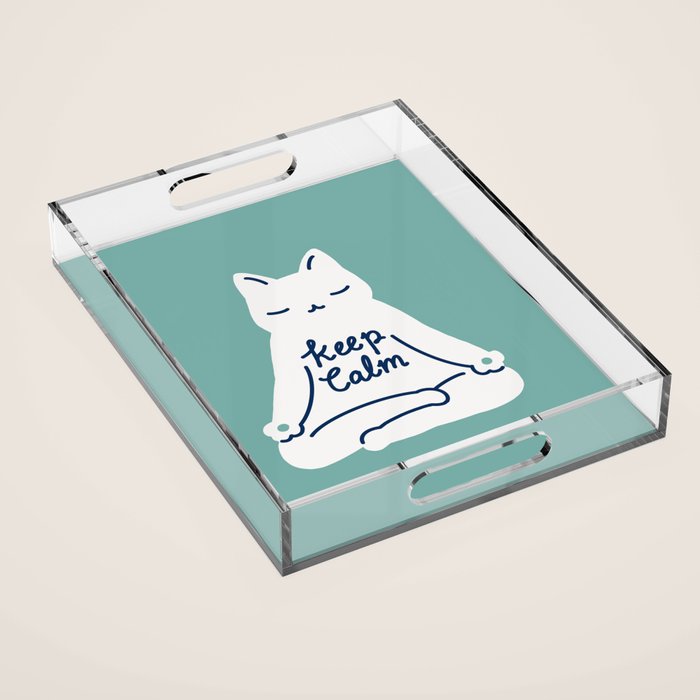 Keep Calm Cat Acrylic Tray Gallery Image 1