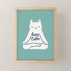 Keep Calm Cat Mini Art Print Gallery Image 1