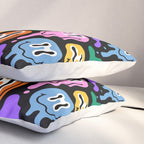 Colorful melted happy face pattern Pillow Sham Gallery Image 3