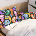 Colorful melted happy face pattern Pillow Sham Gallery Image 2