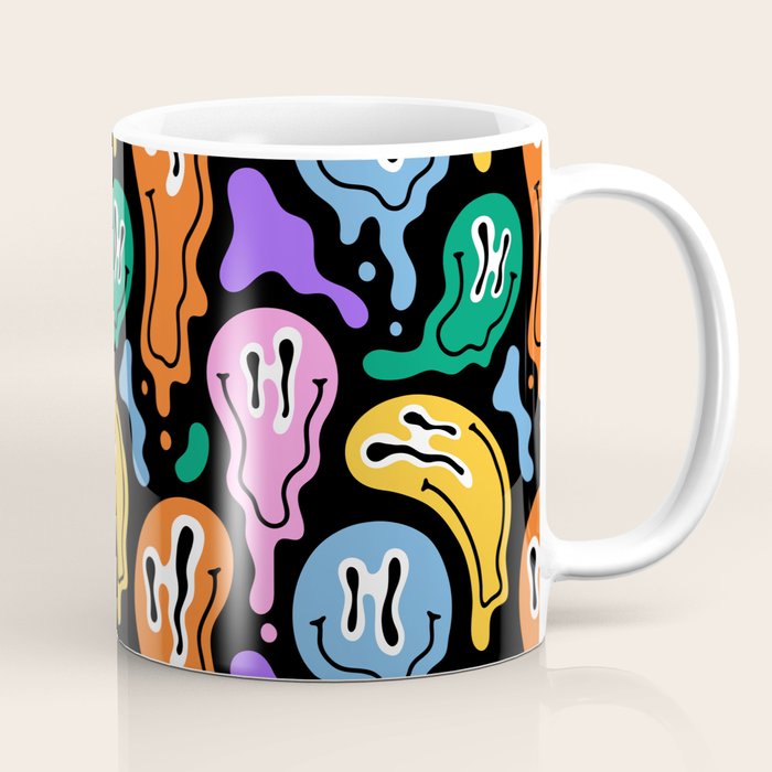 Colorful melted happy face pattern Coffee Mug Gallery Image 1