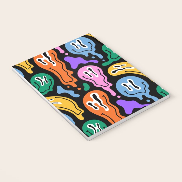 Colorful melted happy face pattern Notebook Gallery Image 3