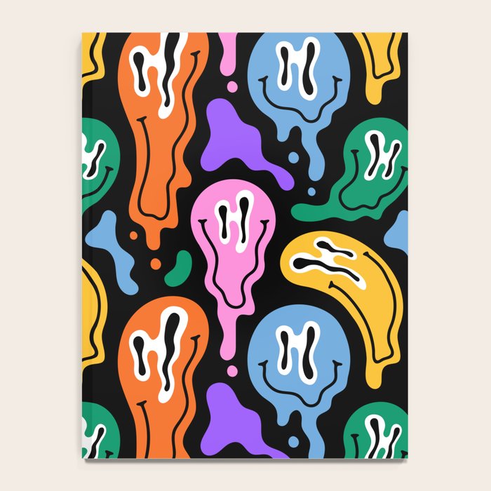 Colorful melted happy face pattern Notebook Gallery Image 4