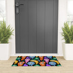 Colorful melted happy face pattern Welcome Mat Gallery Image 3