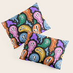 Colorful melted happy face pattern Pillow Sham Gallery Image 3