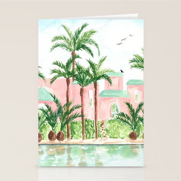 Pink Hotel Stationery Card Gallery Image 2