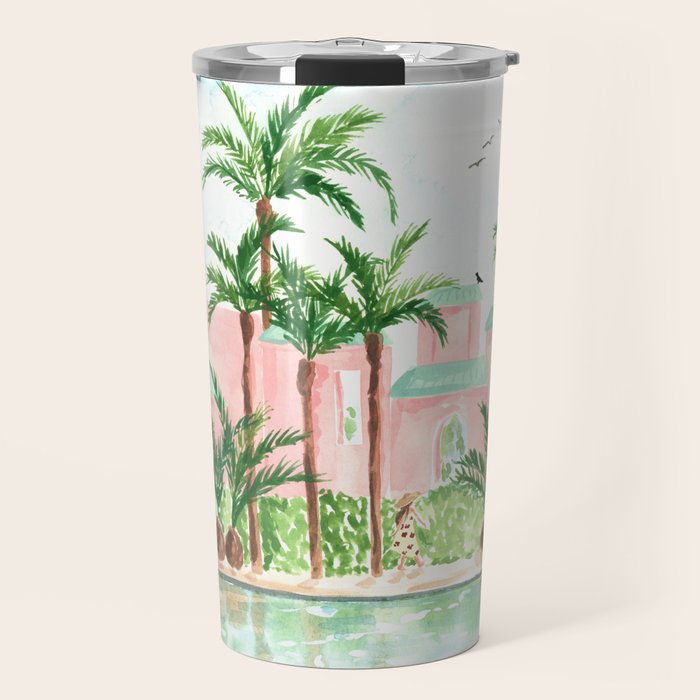 Pink Hotel Travel Mug Gallery Image 1