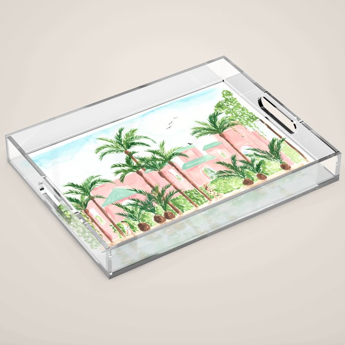 Pink Hotel Acrylic Tray Gallery Image 1
