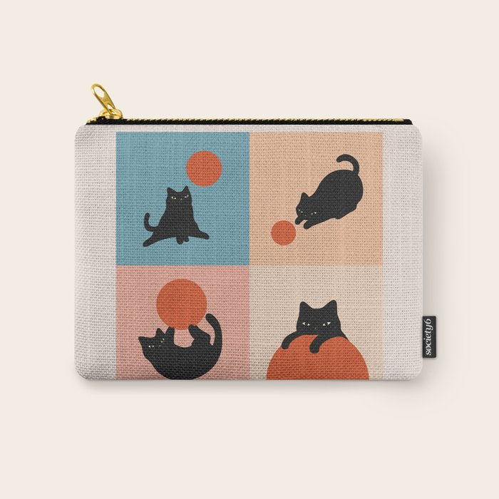 Cat and Sun 2x2 Carry All Pouch Gallery Image 1