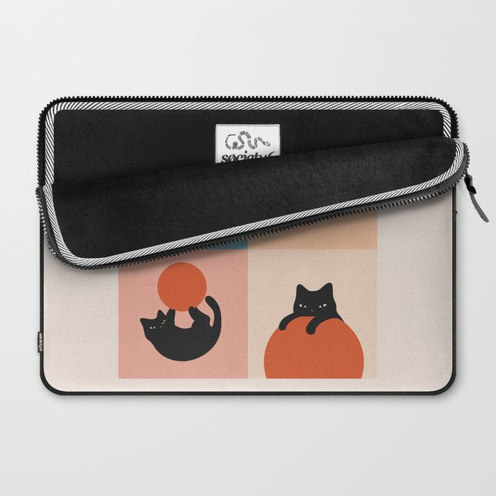 Cat and Sun 2x2 Laptop Sleeve Gallery Image 2