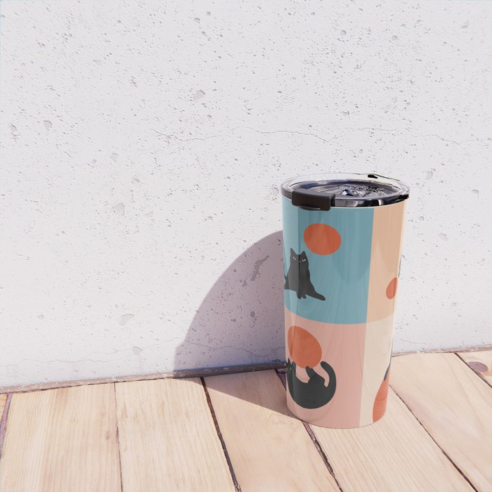 Cat and Sun 2x2 Travel Mug Gallery Image 4