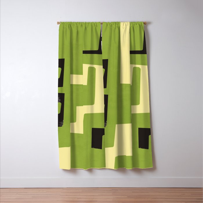 Modern Abstract Minimal Shapes 148 Window Curtain Gallery Image 3