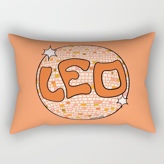 Leo Disco Ball Rectangular Pillow Gallery Image 2