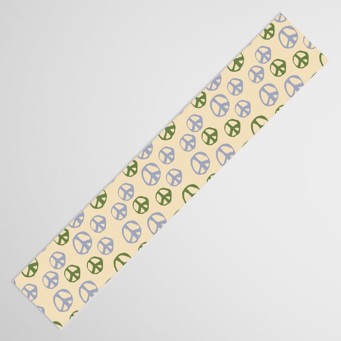 Hand-drawn Peace Symbol Pattern Table Runner Gallery Image 3