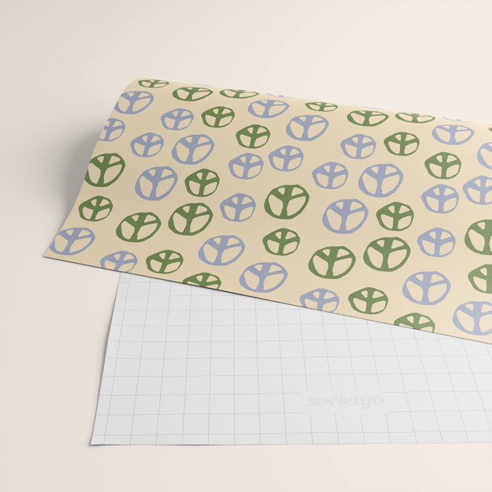 Hand-drawn Peace Symbol Pattern Wrapping Paper Gallery Image 2