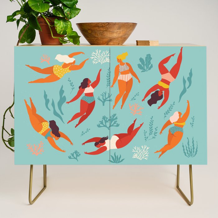Swimming girl Credenza Gallery Image 1
