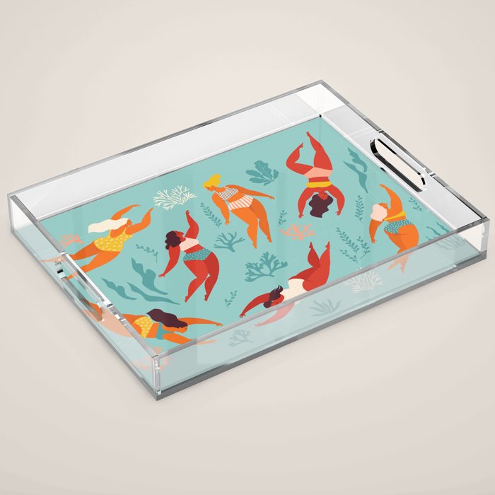 Swimming girl Acrylic Tray Gallery Image 1