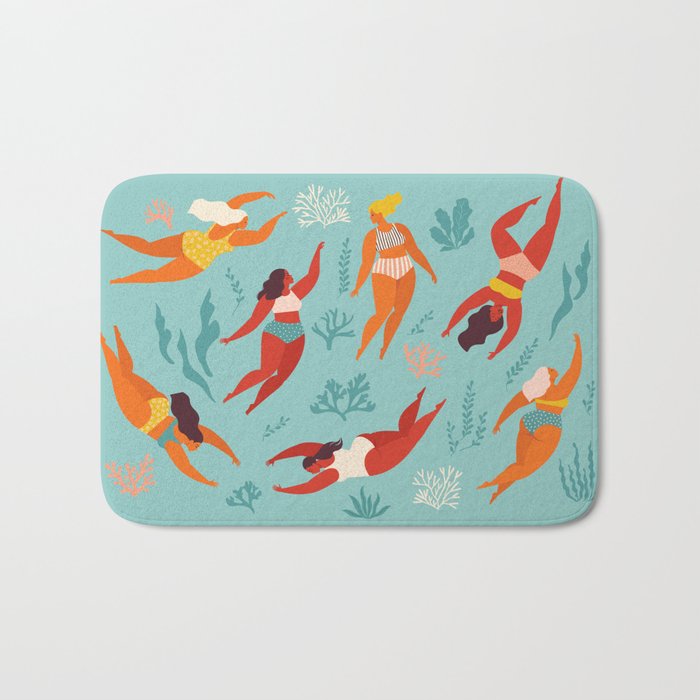 Swimming girl Bath Mat Gallery Image 1