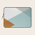 Geometrics - aqua & orange concrete Laptop Sleeve Gallery Image 1