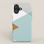 Geometrics - aqua & orange concrete iPhone Case Gallery Image 1