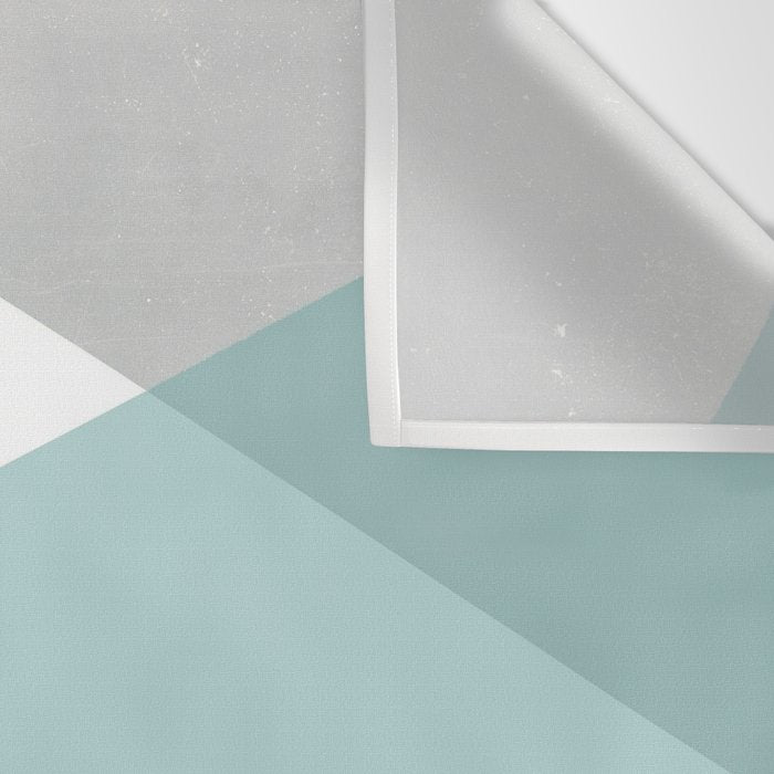 Geometrics - aqua & orange concrete Wall Tapestry Gallery Image 3