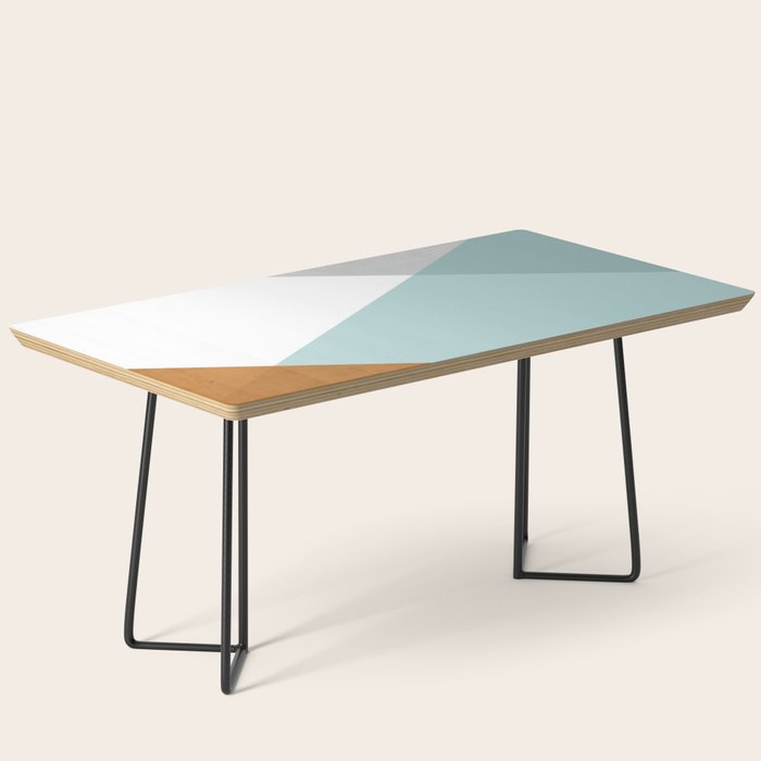 Geometrics - aqua & orange concrete Coffee Table Gallery Image 1