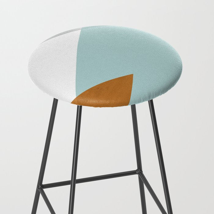 Geometrics - aqua & orange concrete Stool Gallery Image 2