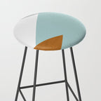 Geometrics - aqua & orange concrete Stool Gallery Image 2