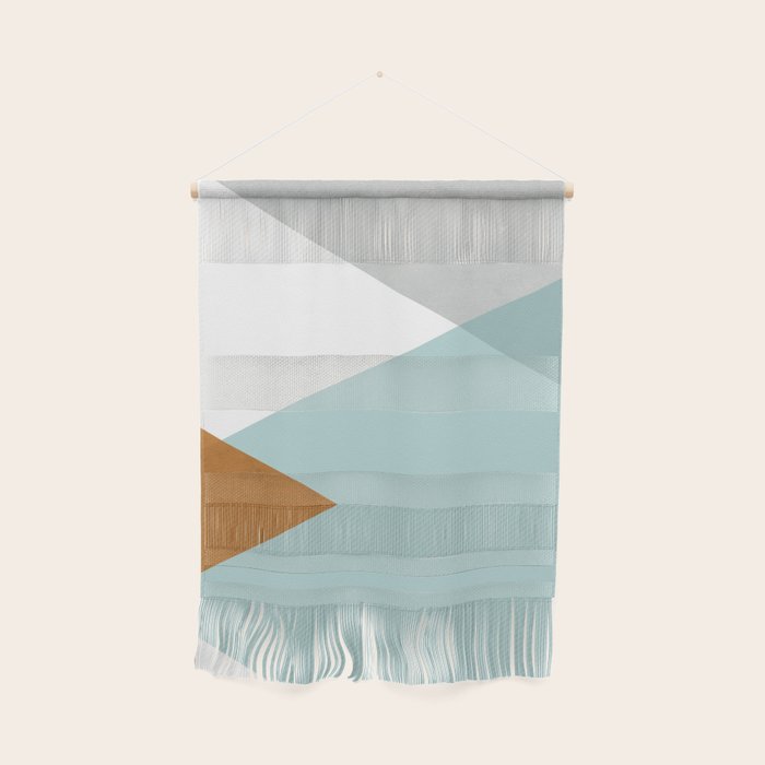 Geometrics - aqua & orange concrete Wall Hanging Gallery Image 1