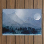 Mountainscape Under The Moonlight Outdoor Rug Gallery Image 1