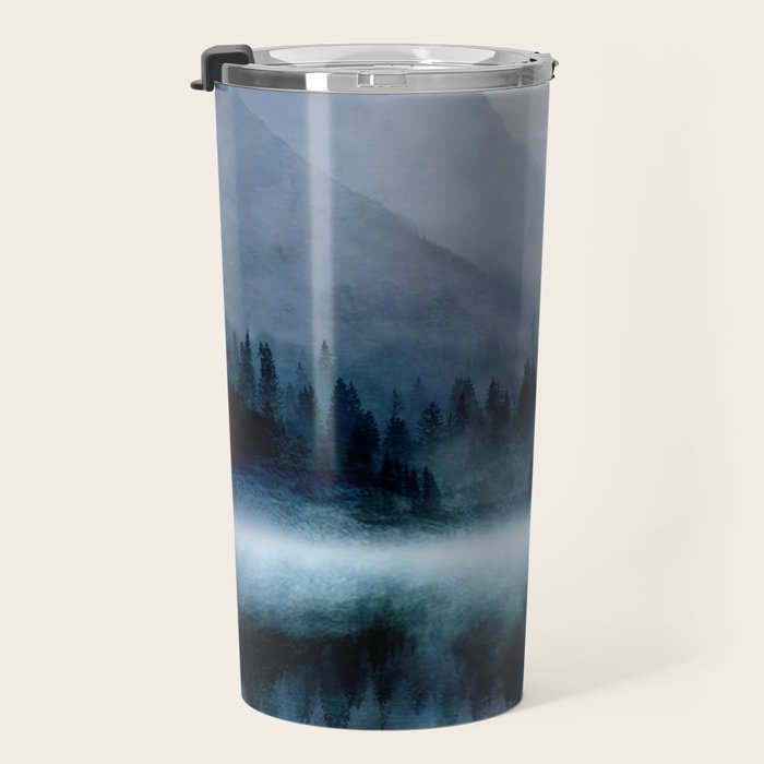 Mountainscape Under The Moonlight Travel Mug Gallery Image 3