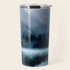 Mountainscape Under The Moonlight Travel Mug Gallery Image 1