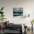 Mountainscape Under The Moonlight Wood Wall Art Gallery Image 2