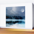 Mountainscape Under The Moonlight Wall Mural Gallery Image 2