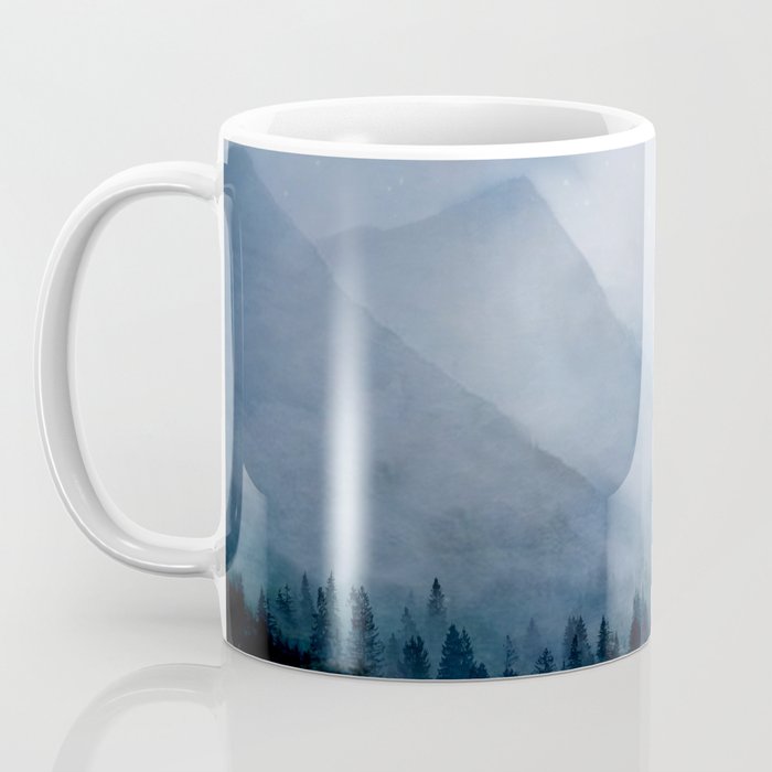 Mountainscape Under The Moonlight Coffee Mug Gallery Image 3