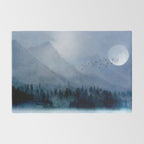 Mountainscape Under The Moonlight Rug Gallery Image 2