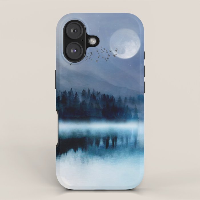 Mountainscape Under The Moonlight iPhone Case Gallery Image 1