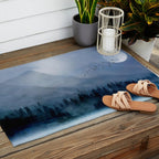 Mountainscape Under The Moonlight Outdoor Rug Gallery Image 2