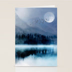 Mountainscape Under The Moonlight Stationery Card Gallery Image 2