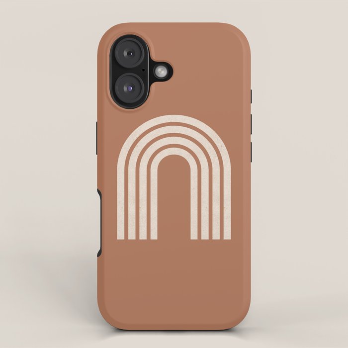 Woodblock arch terracotta iPhone Case Gallery Image 1