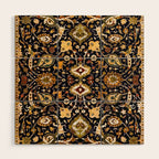 Persian Floral Rug With Animals Wood Wall Art Gallery Image 1