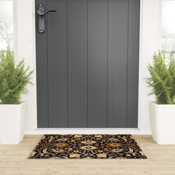 Persian Floral Rug With Animals Welcome Mat Gallery Image 3