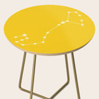 Scorpio Zodiac Star Constellation Line Art Bright Yellow Side Table Gallery Image 2