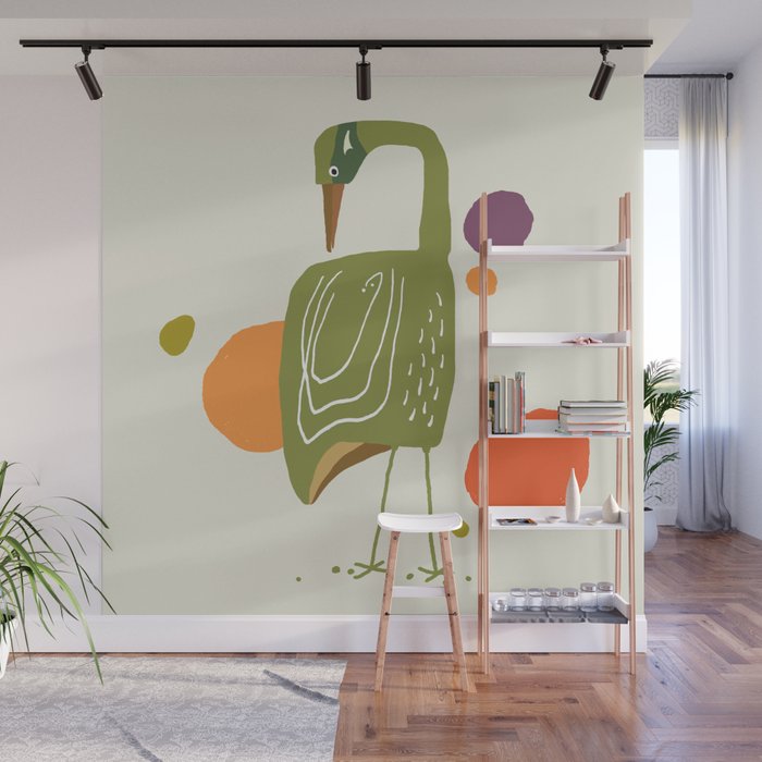 Quirky Brolga Wall Mural Gallery Image 1