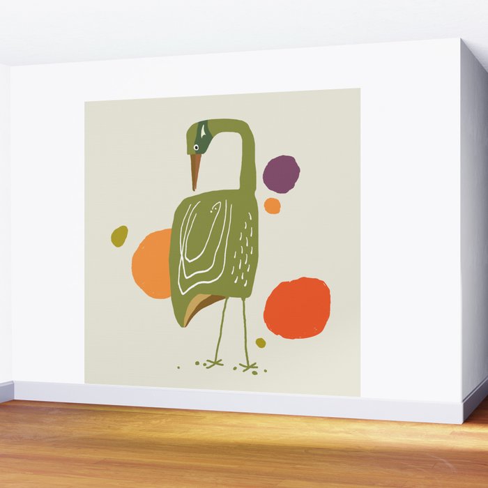 Quirky Brolga Wall Mural Gallery Image 2