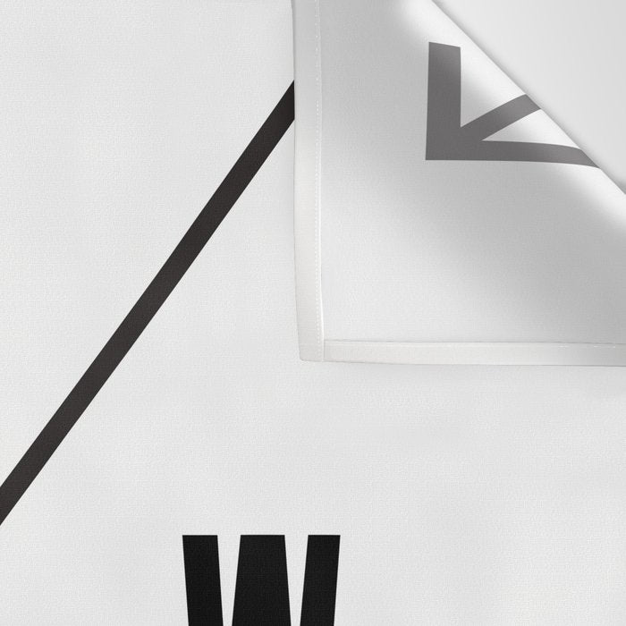 PNW Pacific Northwest Compass - Black on White Minimal Wall Tapestry Gallery Image 3