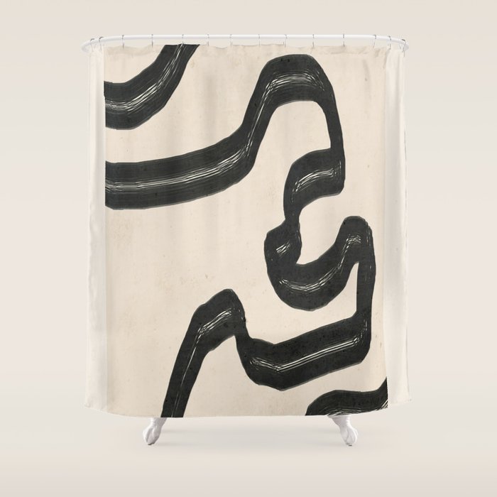 Minimal Abstract Art 16 Shower Curtain Gallery Image 1