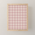 Red On Cream Grid Mini Art Print Gallery Image 1