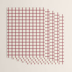 Red On Cream Grid Wrapping Paper Gallery Image 3